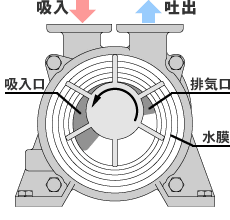 水封式真空ポンプイメージ
